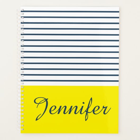 Moderne gestreepte patroon planner (Voorkant)