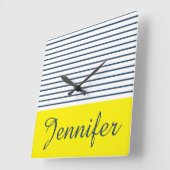 Moderne gestreepte patroon vierkante klok (Hoek)