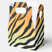 Moderne Gestreepte tijgerhuid Print grote katten e Bedankdoosjes (Geopend)
