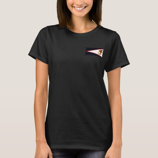 Moderne gestripte Samoaanse vlag T-shirt (Voorkant)