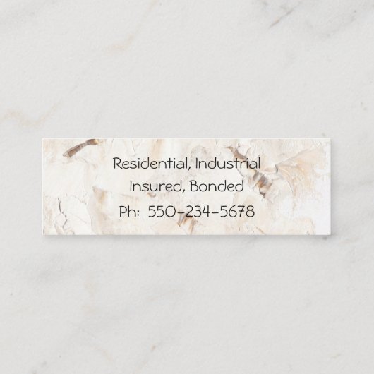 Moderne getextureerde achtergrond aannemer visitek contactkaartje (Achterkant)