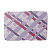 Moderne getextureerde mauve striped badmat (Voorkant)