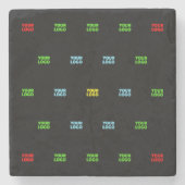 Moderne geüploade Logo of Afbeelding Pattern Sjabl Stenen Onderzetter (Voorkant)