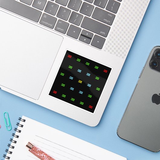 Moderne geüploade Logo of Afbeelding Pattern Sjabl Sticker (Laptop met iPhone)