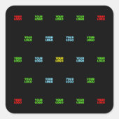 Moderne geüploade Logo of Afbeelding Pattern Sjabl Vierkante Sticker (Voorkant)