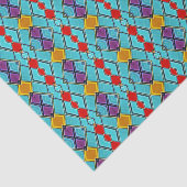 Moderne geverfde glazen mozaïek - Sci-Fi-mannetjes Tissuepapier (Detail)