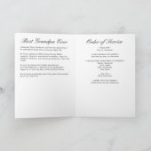 Moderne Gevouwen Begrafenis Orde van Dienst Foto Programma (Binnen)