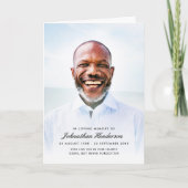 Moderne Gevouwen Begrafenis Orde van Dienst Foto Programma (Voorkant)