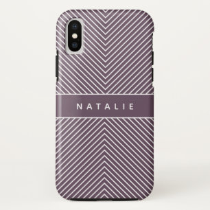 Moderne, gewaagde, grafische geometrische stripe p iPhone XS hoesje
