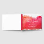 Moderne gewone bruiloft voor rode waterverf gastenboek (Volledig)
