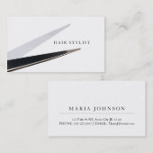 moderne gewone haarstylist haarscharen visitekaartje (Voorkant / Achterkant)