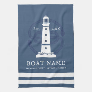 Moderne gezaghebbende Nautical Lighthouse Boat Nam Theedoek