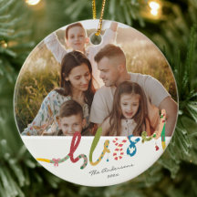 Moderne gezegende kerst foto Vakantie