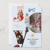 Moderne Gezinsfoto Collage Feestdagenkaart (Voorkant)