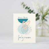 Moderne gezinshereniging briefkaart (Staand voorkant)