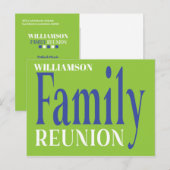 Moderne gezinshereniging briefkaart (Voorkant / Achterkant)