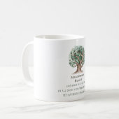 Moderne gezinshereniging monogrammen koffiemok (Voorkant links)