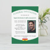 Moderne GHANA FUNERAL INVITATION Memorial Kaart (Staand voorkant)