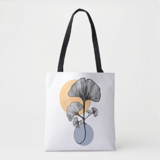 Moderne Ginkgo-blad botanische boodschappentas Draagtas