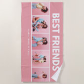 Moderne, girale multi-foetscripttrendbestvrienden strandlaken (Voorkant)