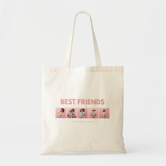 Moderne, girale multi-foetscripttrendbestvrienden tote bag (Voorkant)