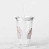 Moderne girale waterverf vormt eenvoudig elegant acryl drinkbeker (Links)