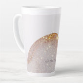 Moderne girale waterverf vormt eenvoudig elegant latte mok (Linkerhoek)