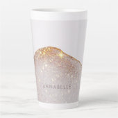 Moderne girale waterverf vormt eenvoudig elegant latte mok (Voorkant)