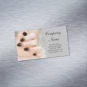 Moderne Girly Beauty Ombre Nagelkunstenaar Nagelsa Magnetisch Visitekaartje (Voorbeeld)