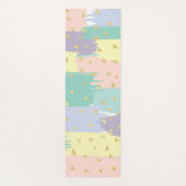 Moderne Girly Pastel Brushstrokes Gold Geo Yogamat (Achterkant)