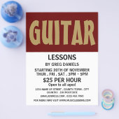 Moderne, gitaarlessen Adverteren Flyer (Enkel)