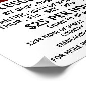 Moderne, gitaarlessen Adverteren Poster (Hoek)