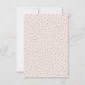 Moderne glam blush roos goudkalligrafie RSVP Kaartje (Achterkant)