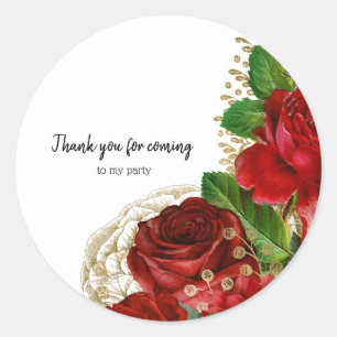Moderne Glam Chic Flowers voor altijd Ronde Sticker