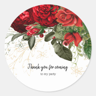 Moderne Glam Chic Flowers voor altijd Ronde Sticker