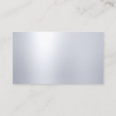 Moderne Glam Plain Elegant Hand Script Silver Kijk Visitekaartje (Achterkant)