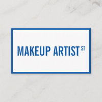 Moderne glam wit blauw straat teken make-up artist