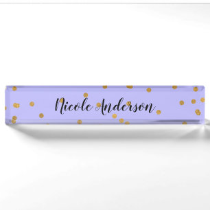 Moderne Glam Zwart & Goud Kwast Streep Stijlvol Naambordje