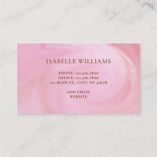 Moderne Glamoureus Gold Glitter drukt roze diamant Visitekaartje (Achterkant)