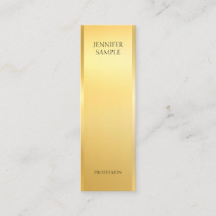 Moderne Glamoureuze Nep Gouden Elegante Sjabloon Mini Visitekaartje