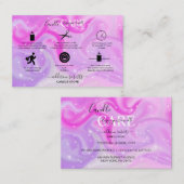 Moderne glans ridescent spaarkaars visitekaartje (Voorkant / Achterkant)