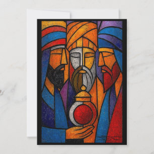 Moderne Glas-in-Loodramen van de Drie Wijzen Kaart