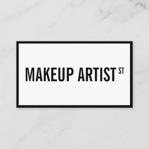 Moderne glazen witte zwarte straattekenvormer visitekaartje