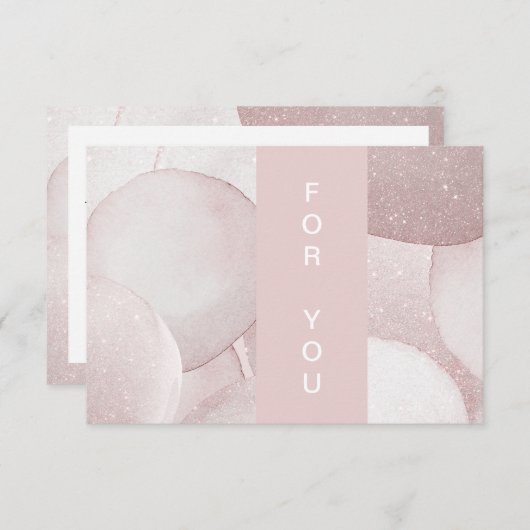 Moderne Glitter Cadeaubonnen Vaste Kaart (Voorkant / Achterkant)