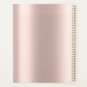Moderne Glitter Drift Roos Gold Lotus Planner (Achterkant)