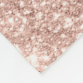 Moderne Glitter Drift Roos Gold Monogram Fleece Deken (Hoek)