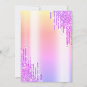 Moderne Glitter-drift Violet 18th Birthday Kaart (Achterkant)