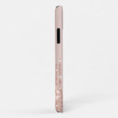 Moderne Glitter Drips Roze Goud,Monogram Case-Mate iPhone Case (Achterkant/rechts)
