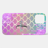 Moderne Glitter DripS Zeemeermin Schaal ,Monogram Case-Mate iPhone Case (Achterkant (horizontaal))