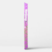 Moderne Glitter DripS Zeemeermin Schaal ,Monogram Case-Mate iPhone Case (Achterkant / Links)